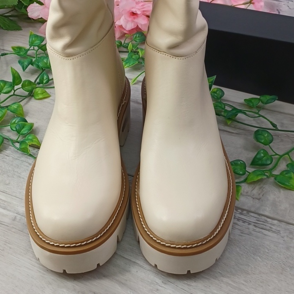 Arezzo Bailey Leather Tractor Boot NWOB